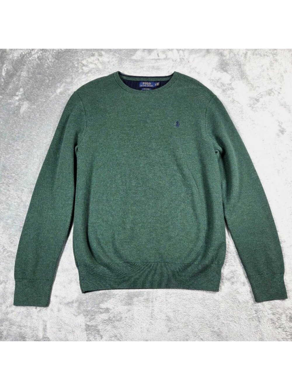 Polo Ralph Lauren Shirt Mens Large Green Pima Cotton Preppy Old Money Sweater